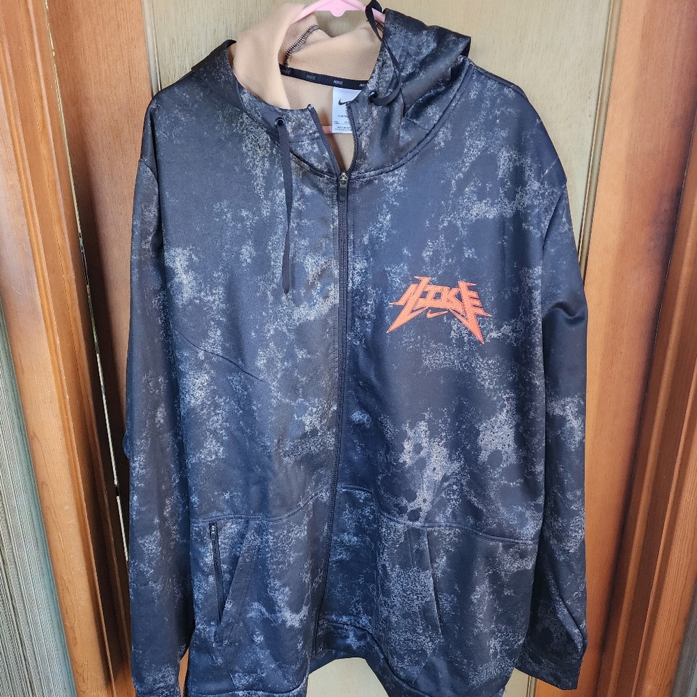 Black and Orange Graphic Hoodie